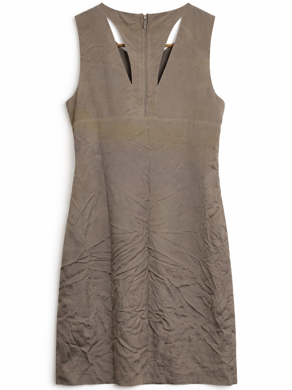 Cynthia Rowley Silk Shift Dress Gray Green Sleeveless Size 4 - Picture 3 of 6